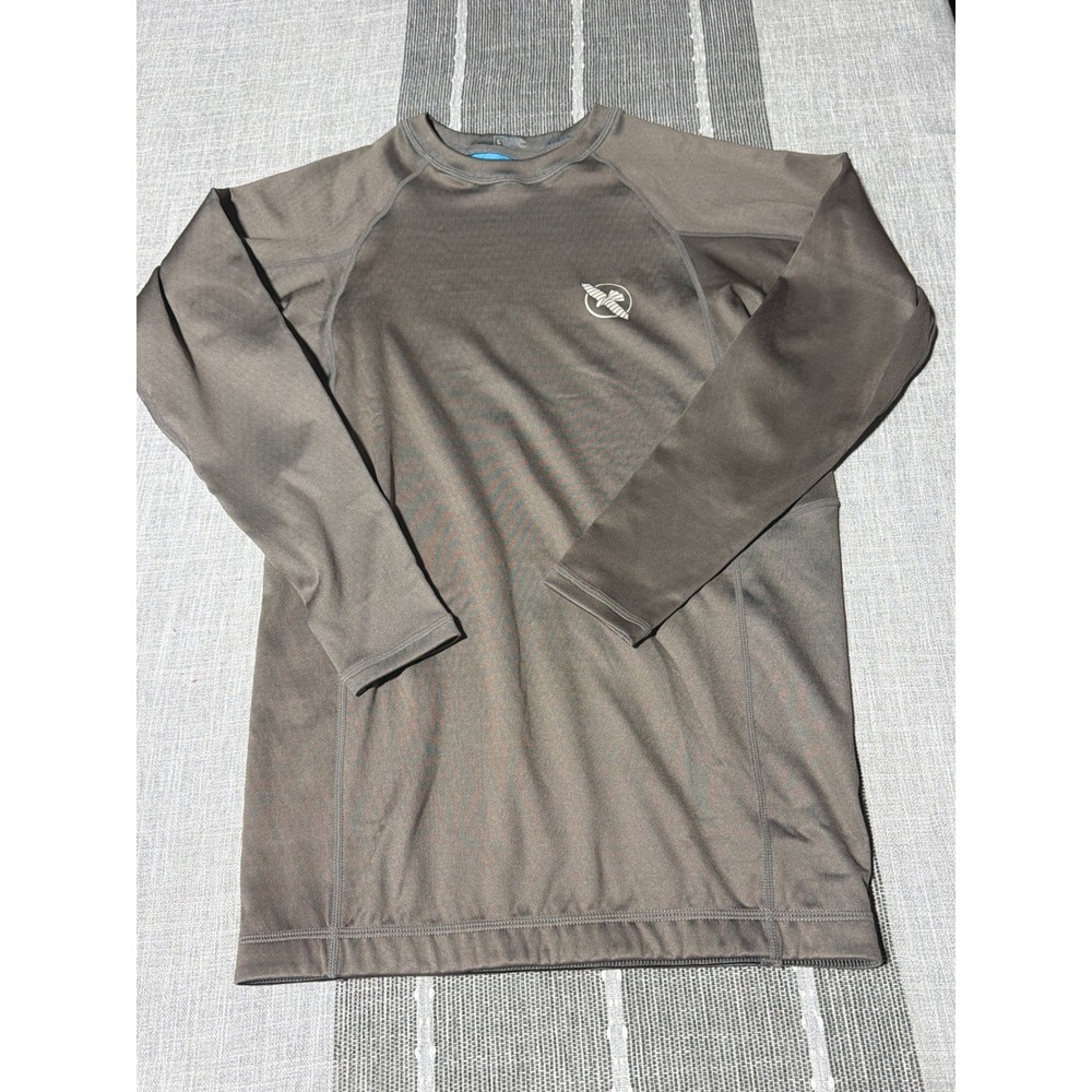 ONeill Mens Large Gray Long Sleeve Rash Guard Surf Swim Shirt Sun Protection L